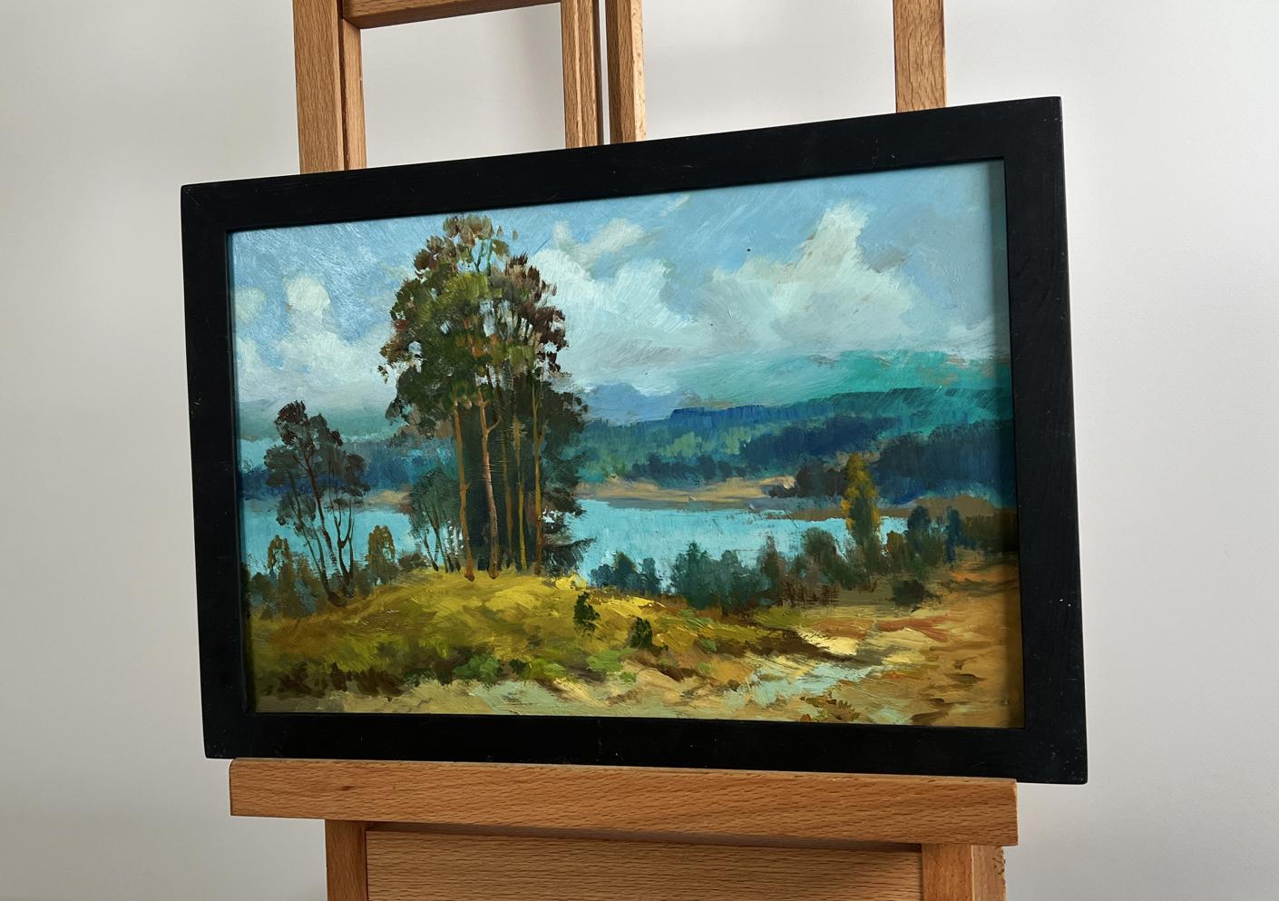 Framed oil painting River in green embrace by Yuriy Suprunchuk