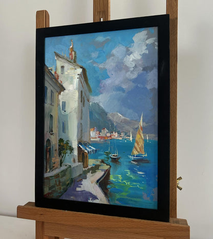 Oil painting Sunny days by the sea by Yuriy Suprunchuk, coastal scene
