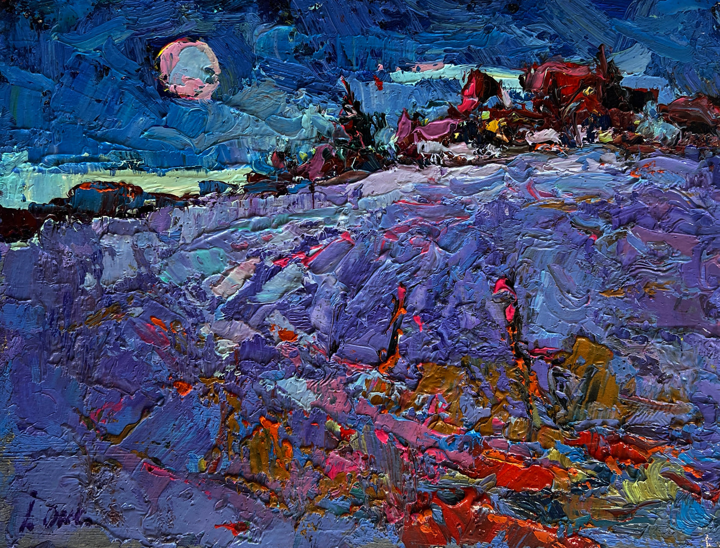 Vibrant impressionist landscape by Oleksiy & Oksana Ivaniuk, wholesale $95 originals