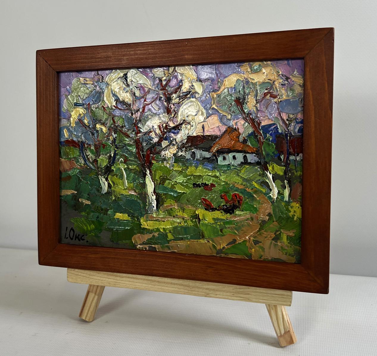 Oil painting Spring scent of nature by Oksana Ivanyuk in wooden frame