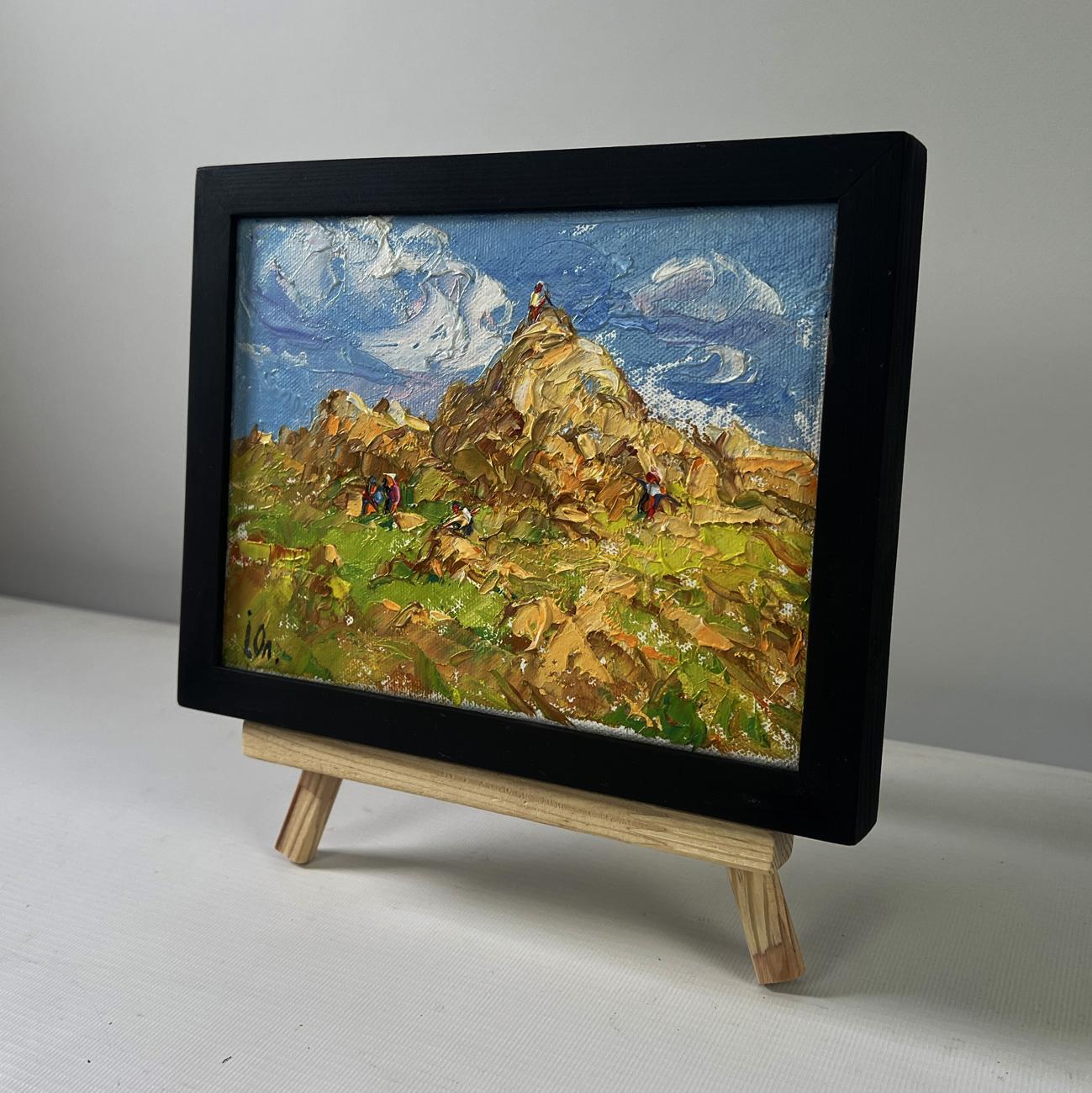 Oil painting Light and Peace among the meadows by Oleksiy Ivanyuk on easel