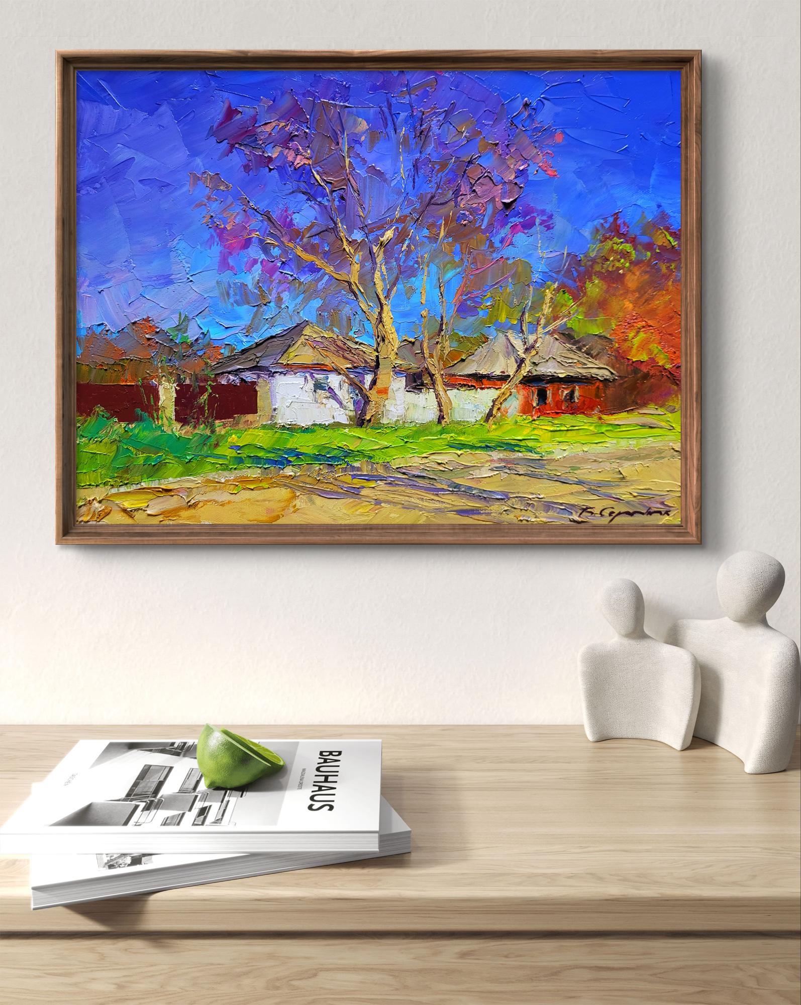 Oil painting Early spring by Boris Serdyuk in rustic frame