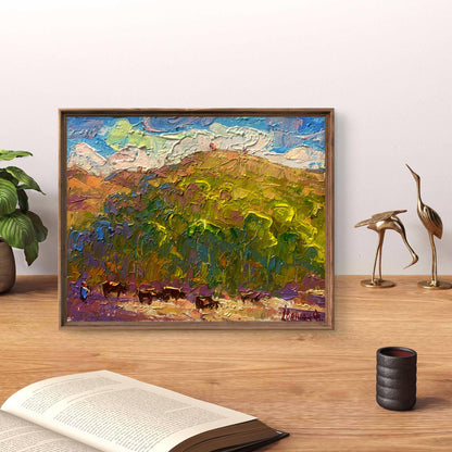 Oil painting A path at the foot of the mountains by Oleksiy Ivanyuk