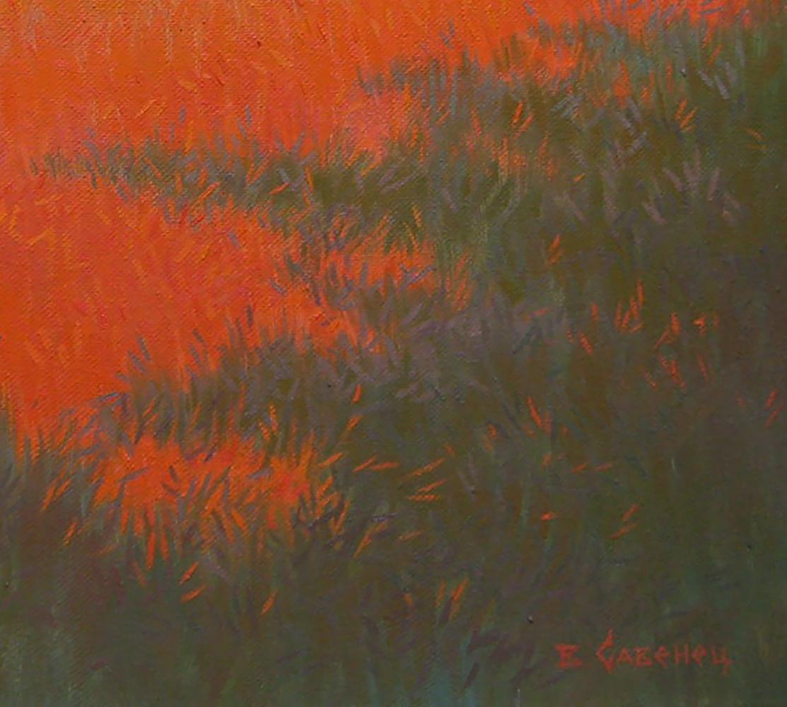 Oil painting Summer evening in the meadows by Valery Savenets