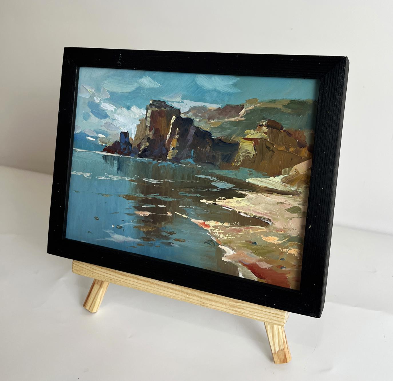 Oil painting The coast near the mountains by Yuriy Suprunchuk
