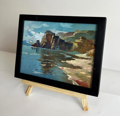 Oil painting The coast near the mountains by Yuriy Suprunchuk