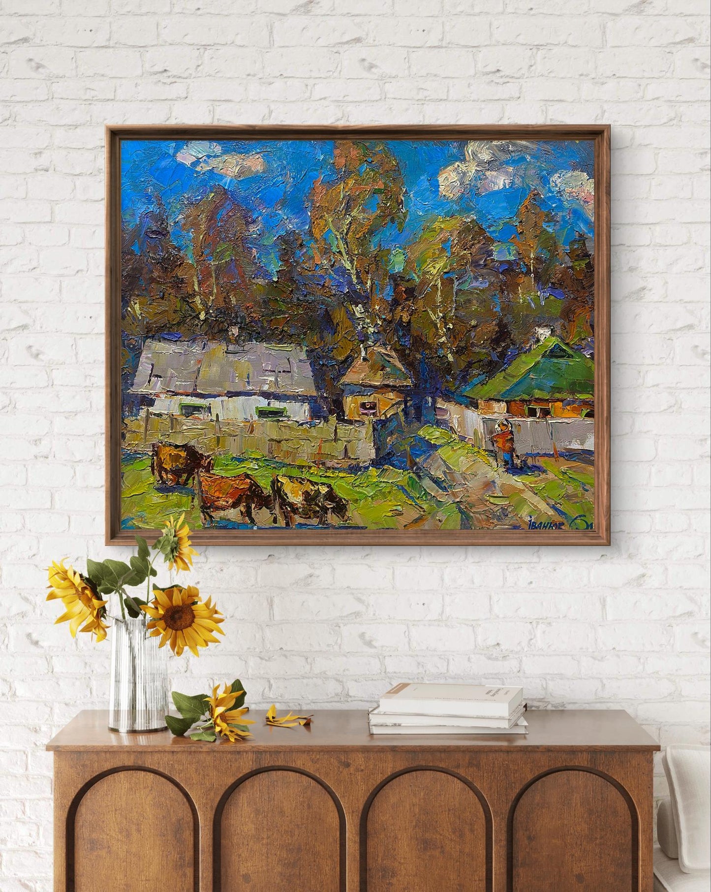 Oil painting Early autumn in the village by Oleksiy Ivanyuk
