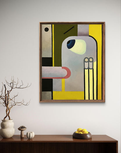 Oil painting Thoughts on the important by Ihor Safonov, abstract face with blue eye