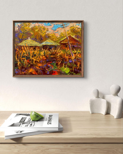 Oil painting The sun sets over the ancestral hill by Oleksiy Ivanyuk