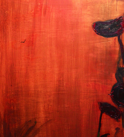 Oil painting Sunflowers in the night by Natalia Korf-Ivaniuk