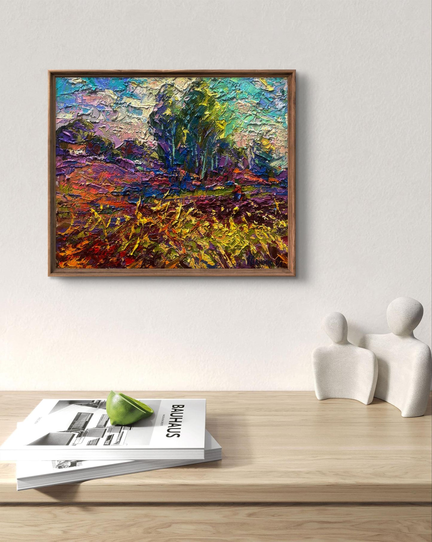 Oil painting Spring gardens in morning light by Oleksiy Ivanyuk