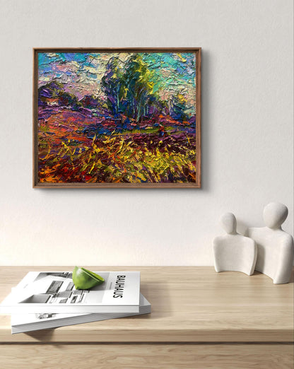 Oil painting Spring gardens in morning light by Oleksiy Ivanyuk