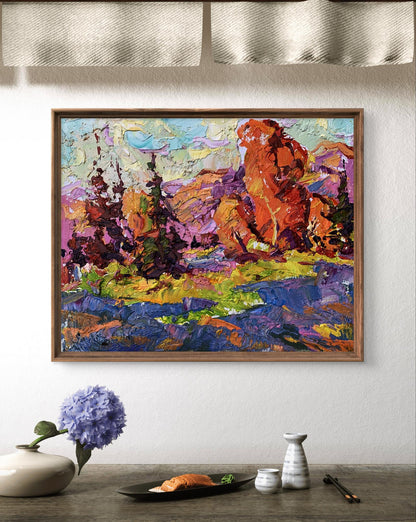 Oil painting Sunny autumn day by Ivanyuk Oleksiy in wooden frame