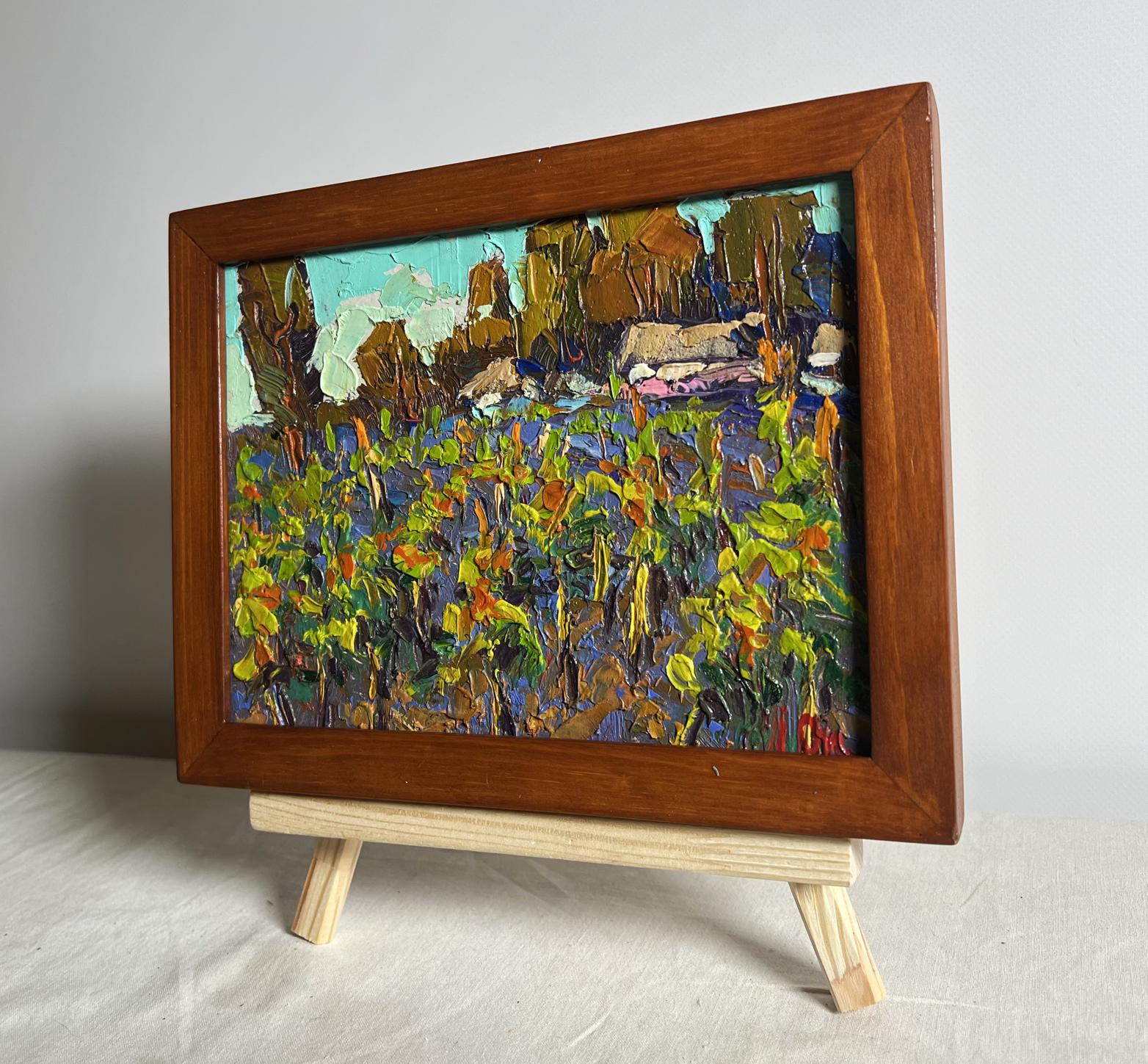 Oil painting Growing grapes in the village by Oleksiy Ivanyuk