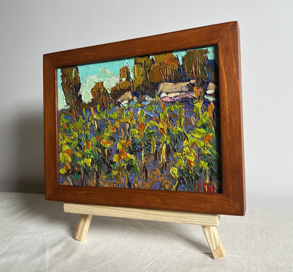 Oil painting Growing grapes in the village by Oleksiy Ivanyuk