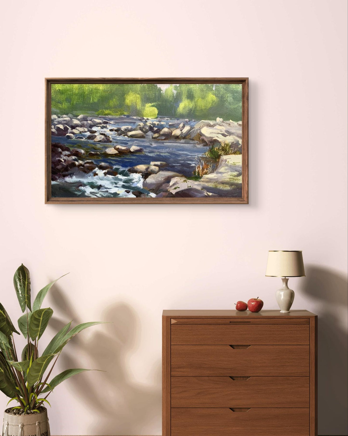 Oil painting Threshold to a dream by Tatyana Derdey in wooden frame