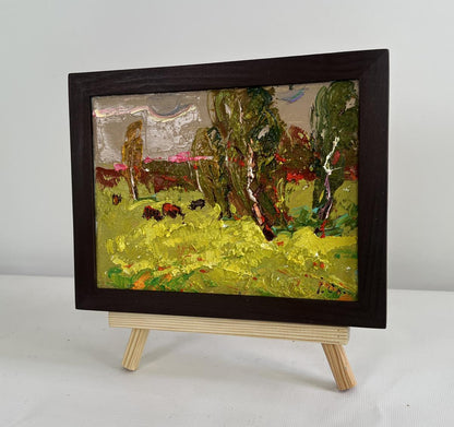 Oil painting Juicy summer meadows by Oleksiy Ivanyuk, vibrant green field