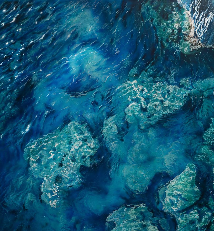 Acrylic painting The Reef in the Sea Johannes Wessmark