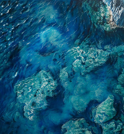 Acrylic painting The Reef in the Sea Johannes Wessmark