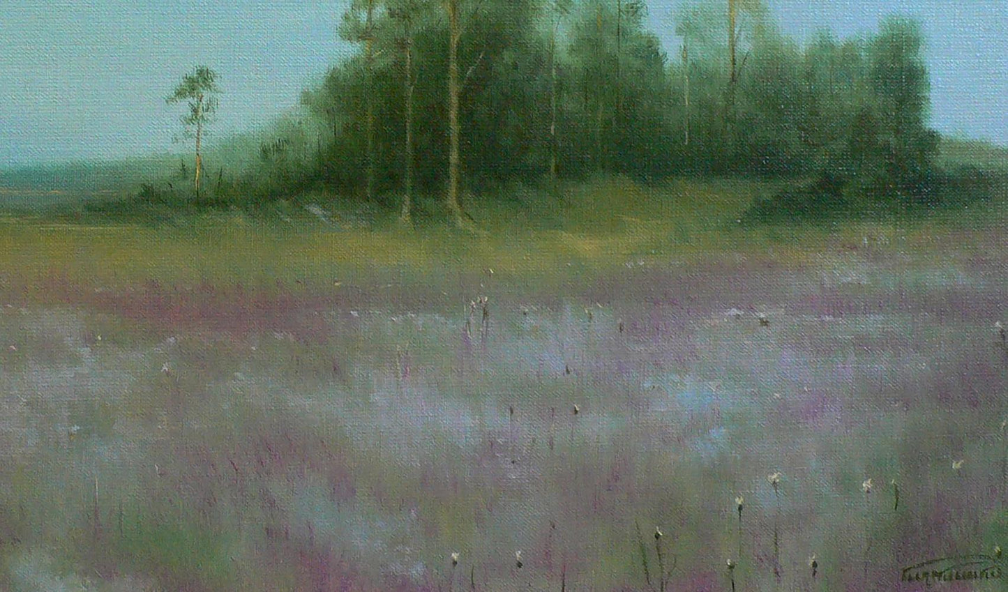 Oil painting Lavender is blooming by Vasily Korkishko: lavender field