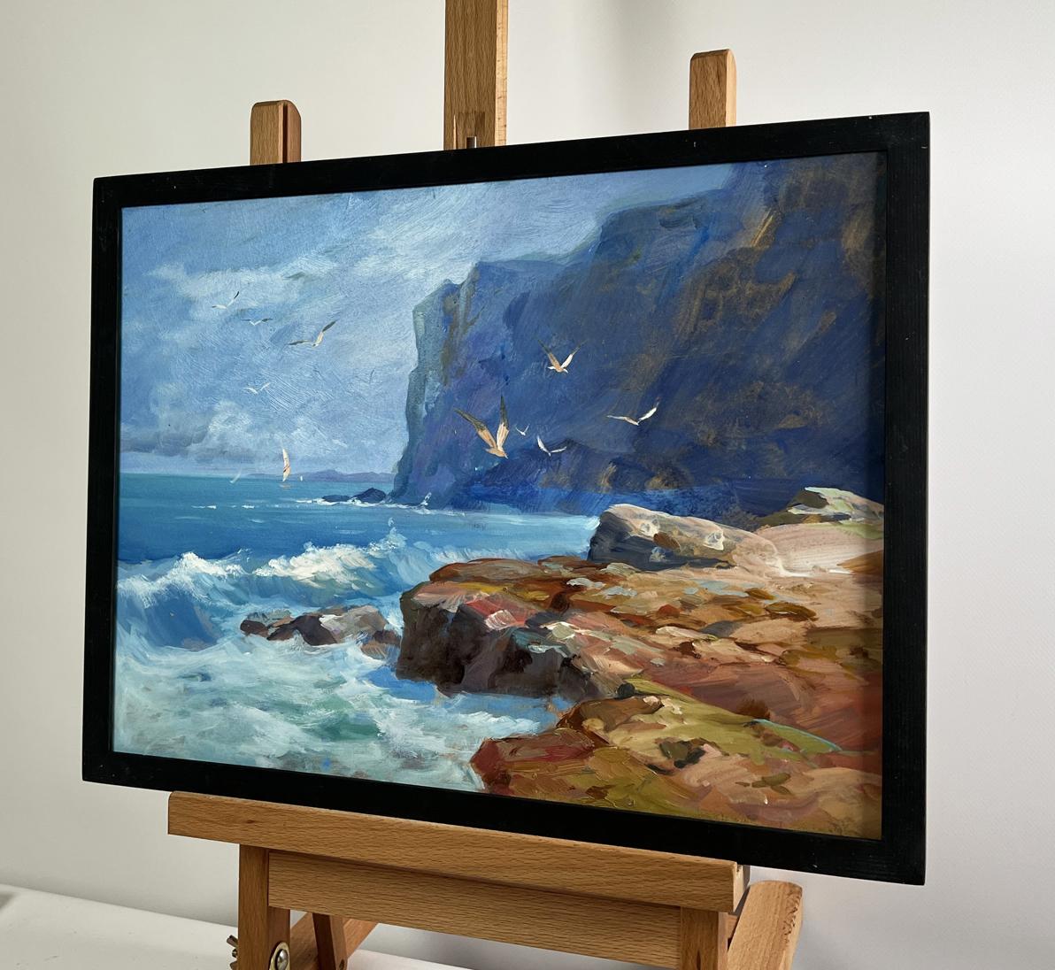 Oil painting Sea Breeze on a Clear Day by Yuriy Suprunchuk, coastal scene
