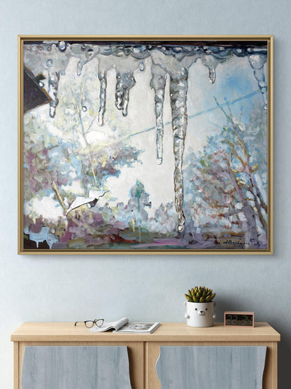 Oil painting Thawed Spring Anatoly Varvarov