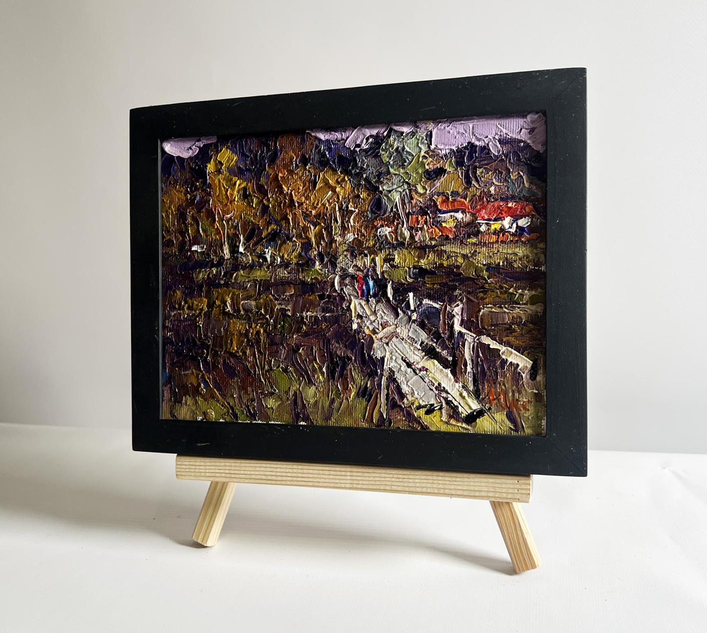 Oil painting To the other side of the river by Oksana Ivanyuk, impressionistic landscape