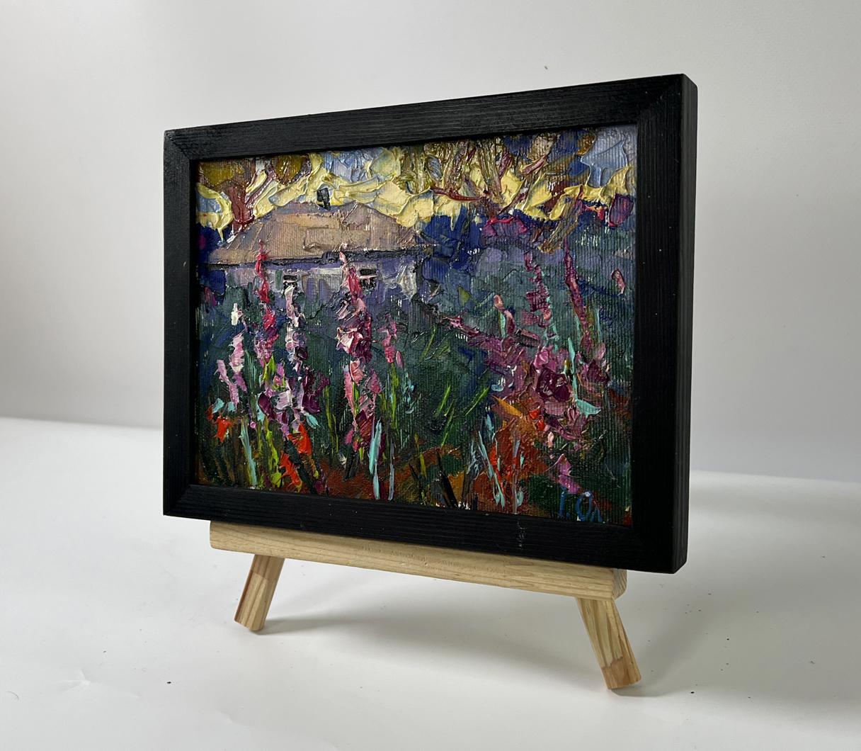 Oil painting Evening cold by Oleksiy Ivanyuk on wooden easel