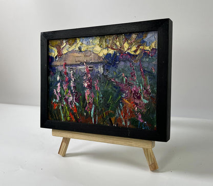 Oil painting Evening cold by Oleksiy Ivanyuk on wooden easel
