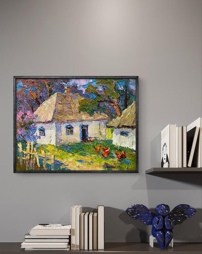 Oil painting Rural yard Alex Kalenyuk