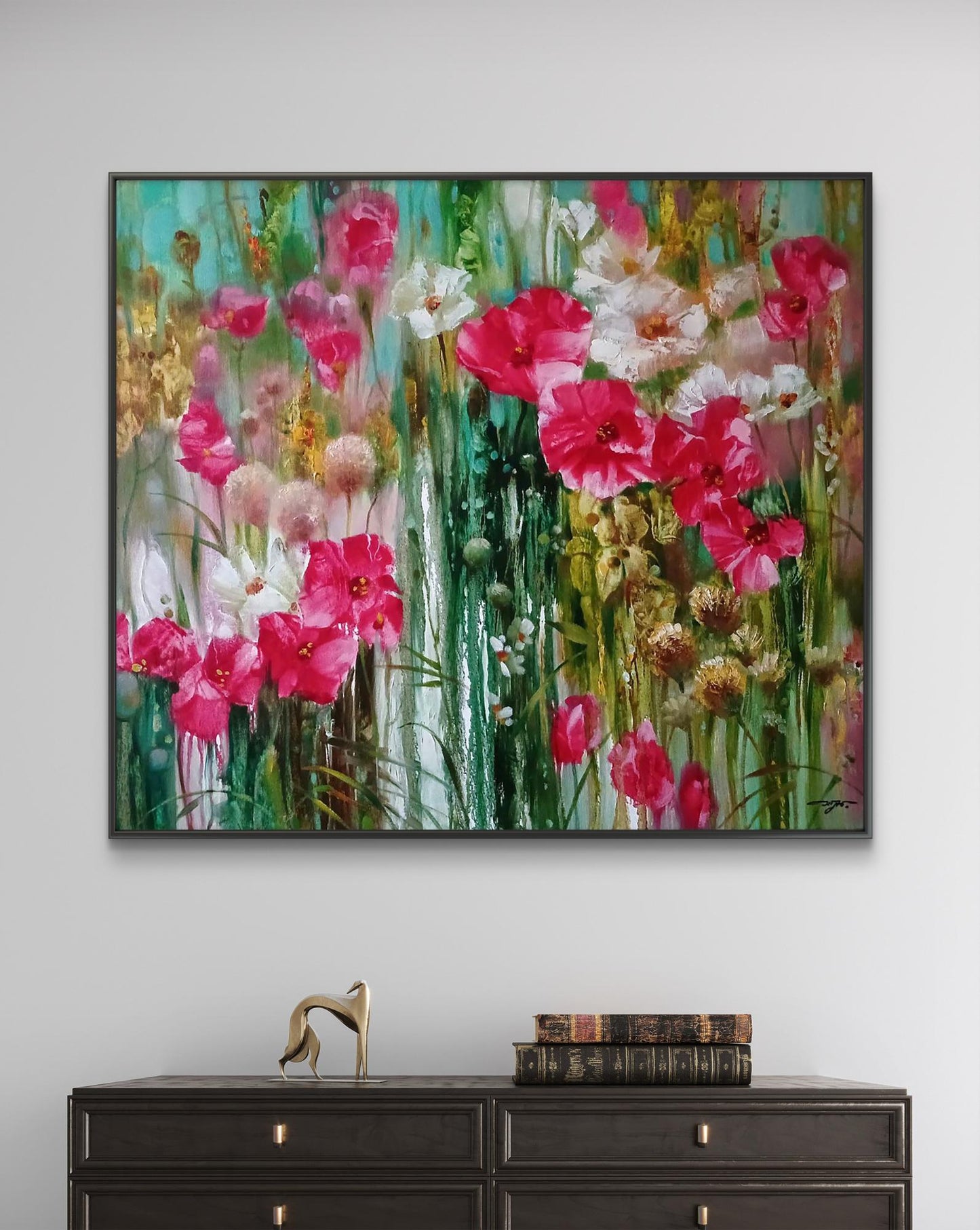 Abstract oil painting Spring flowers Anatoly Tarabanov