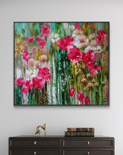 Abstract oil painting Spring flowers Anatoly Tarabanov