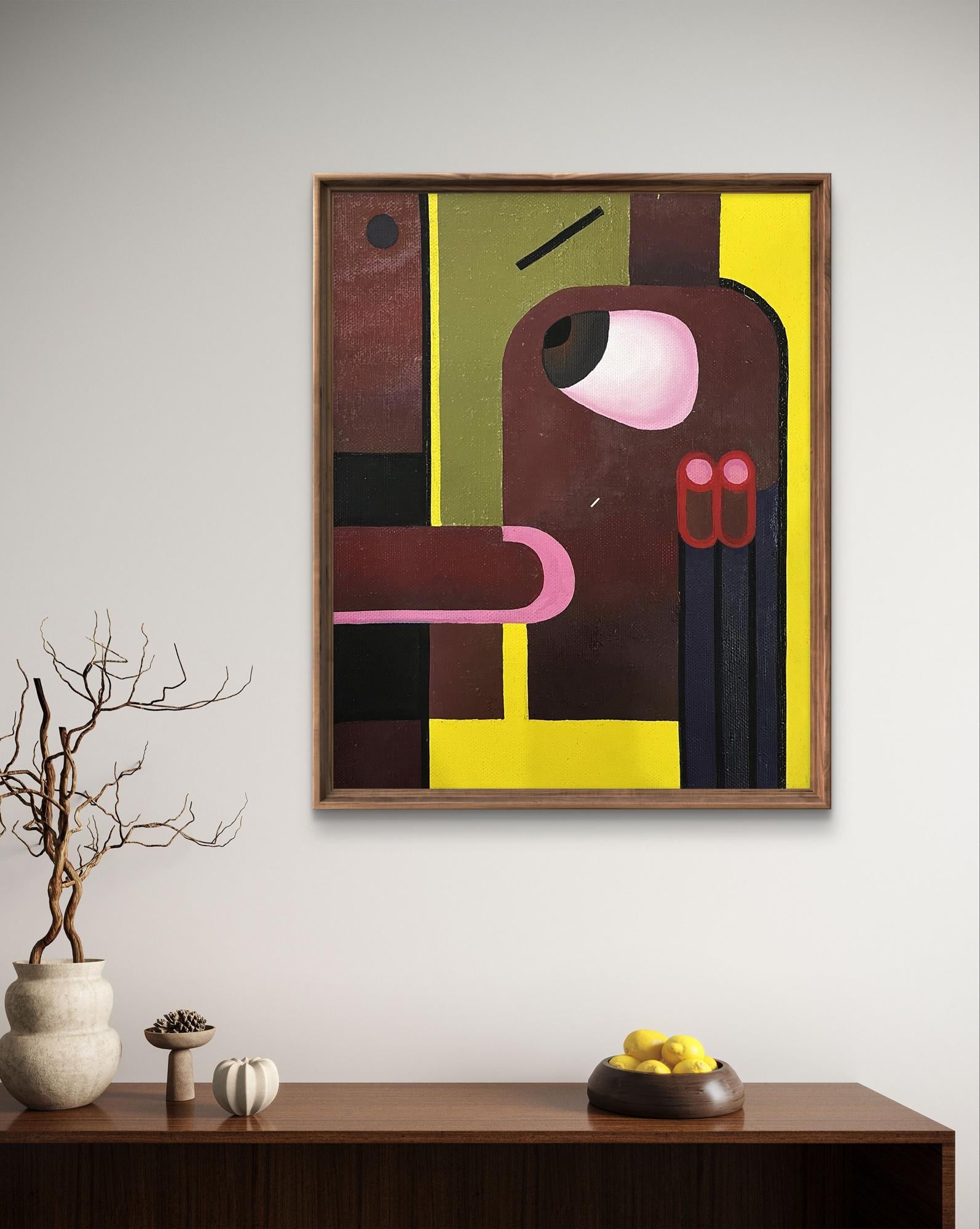 Oil painting Thoughts of Tenderness by Ihor Safonov, bold abstract with eyes