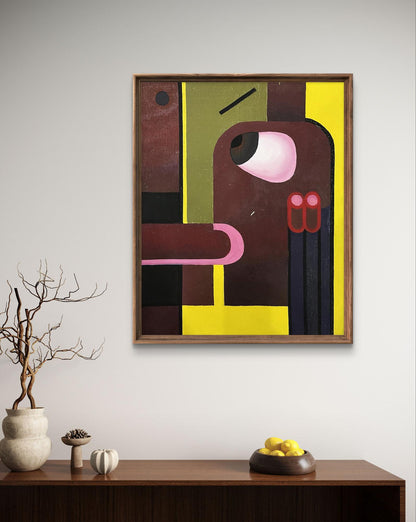 Oil painting Thoughts of Tenderness by Ihor Safonov, bold abstract with eyes