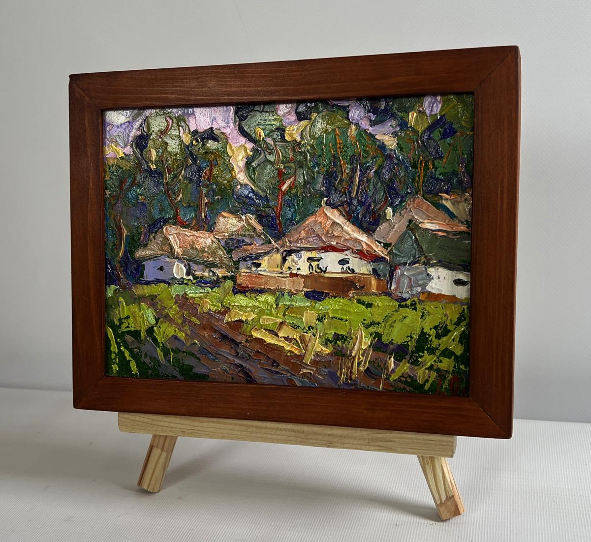 Rustic oil painting On the edge of the village by Oleksiy Ivanyuk