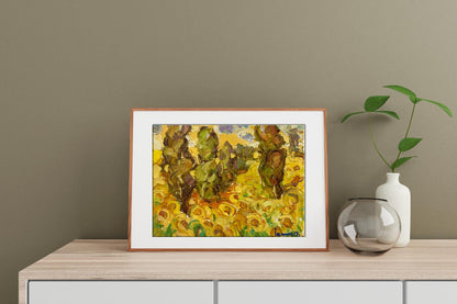 Oil painting Sunflowers
