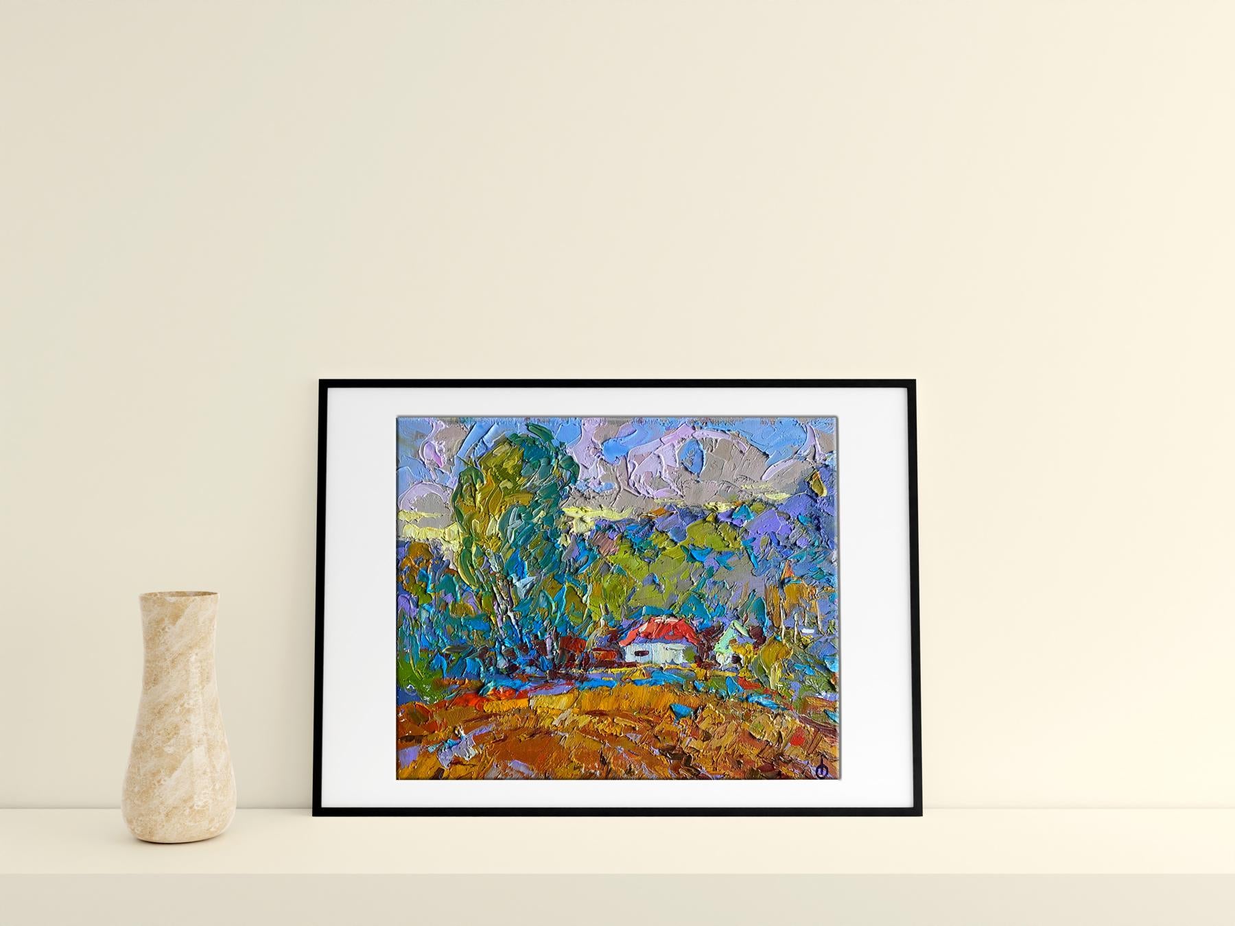 Autumn Village landscape 