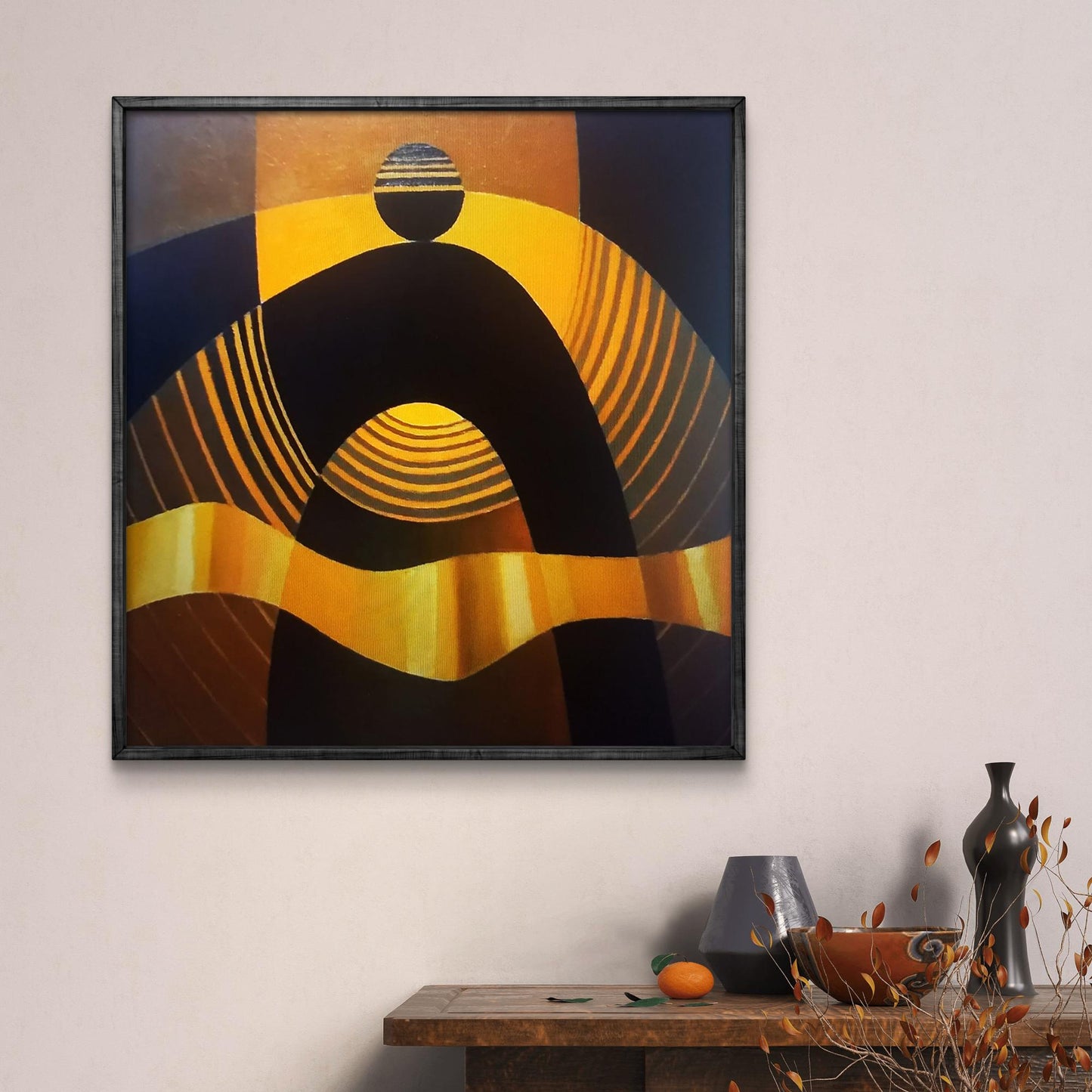 Oil painting Celebration by Alexander Strashevich in black frame