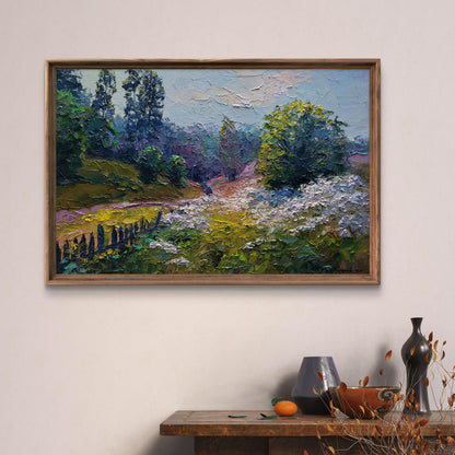 Oil painting Wildflowers are growing by Boris Serdyuk, impressionist landscape