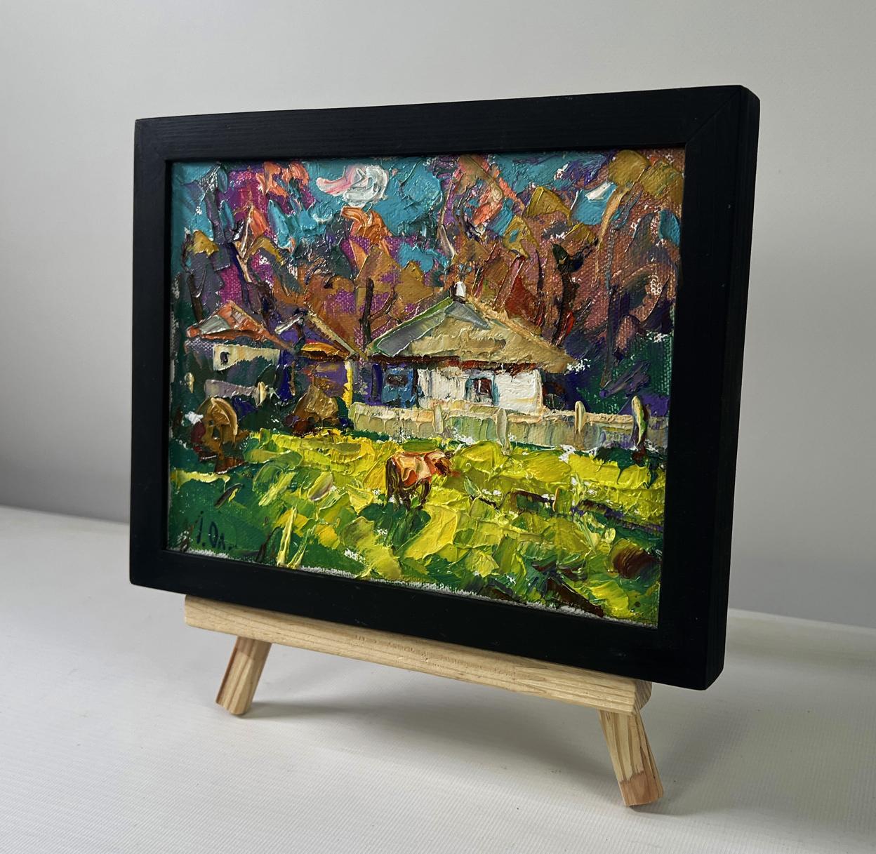 Vibrant First Morning of Spring oil painting by Oleksiy Ivanyuk in black frame