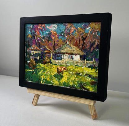 Vibrant First Morning of Spring oil painting by Oleksiy Ivanyuk in black frame