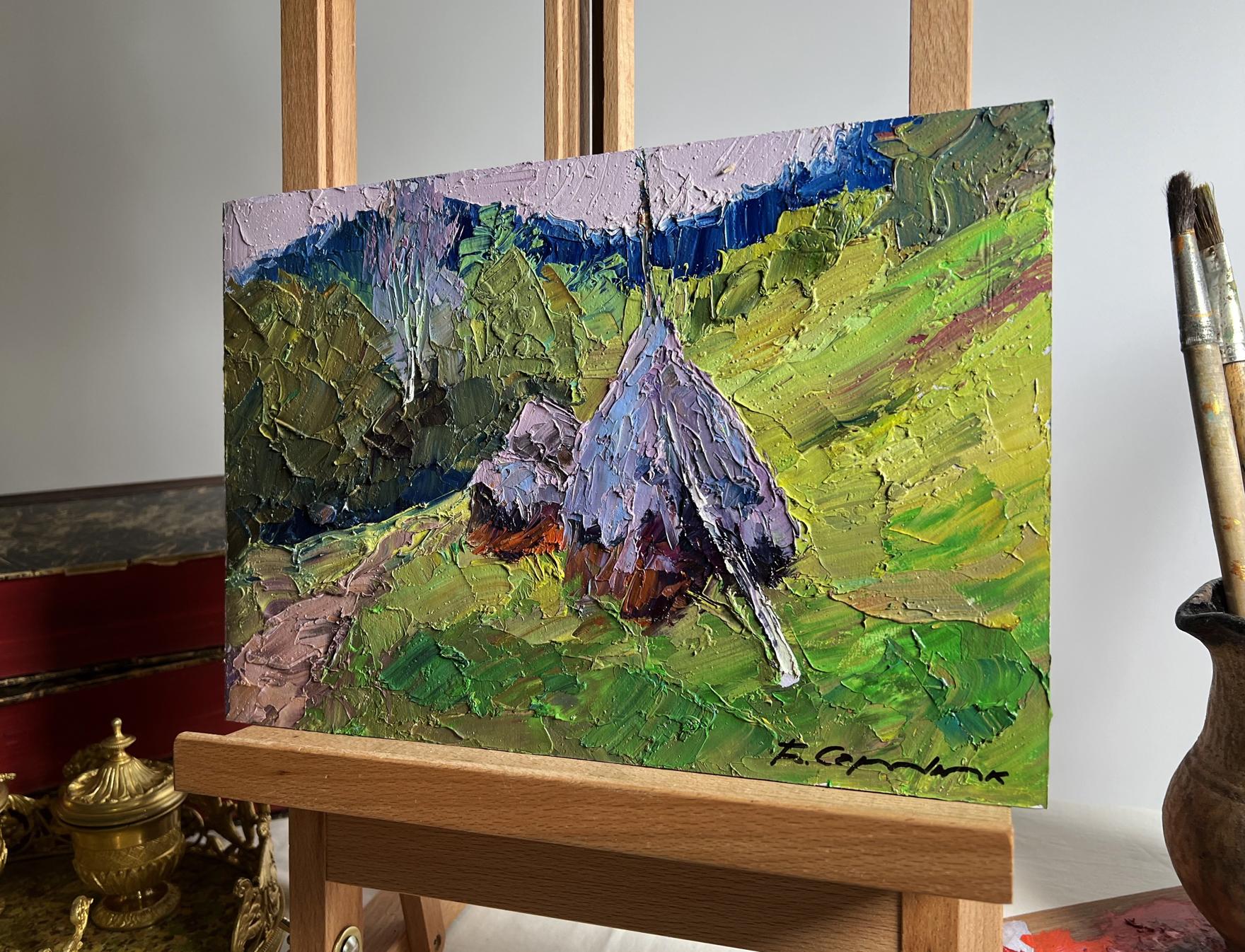 Vibrant impressionist oil painting Path to the mountains by Boris Serdyuk