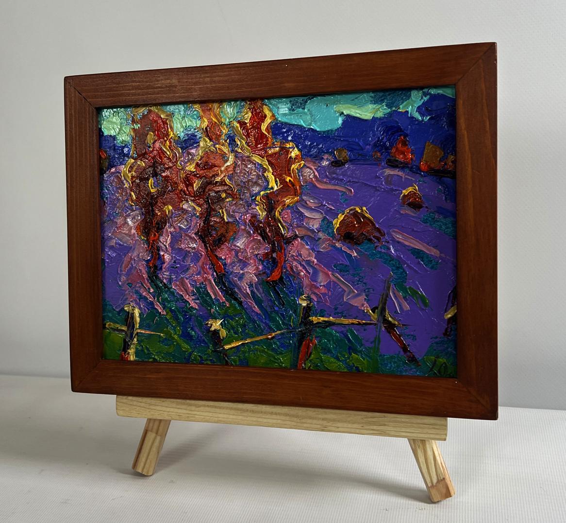 Oil painting Cool autumn evening by Oleksiy Ivanyuk in wooden frame