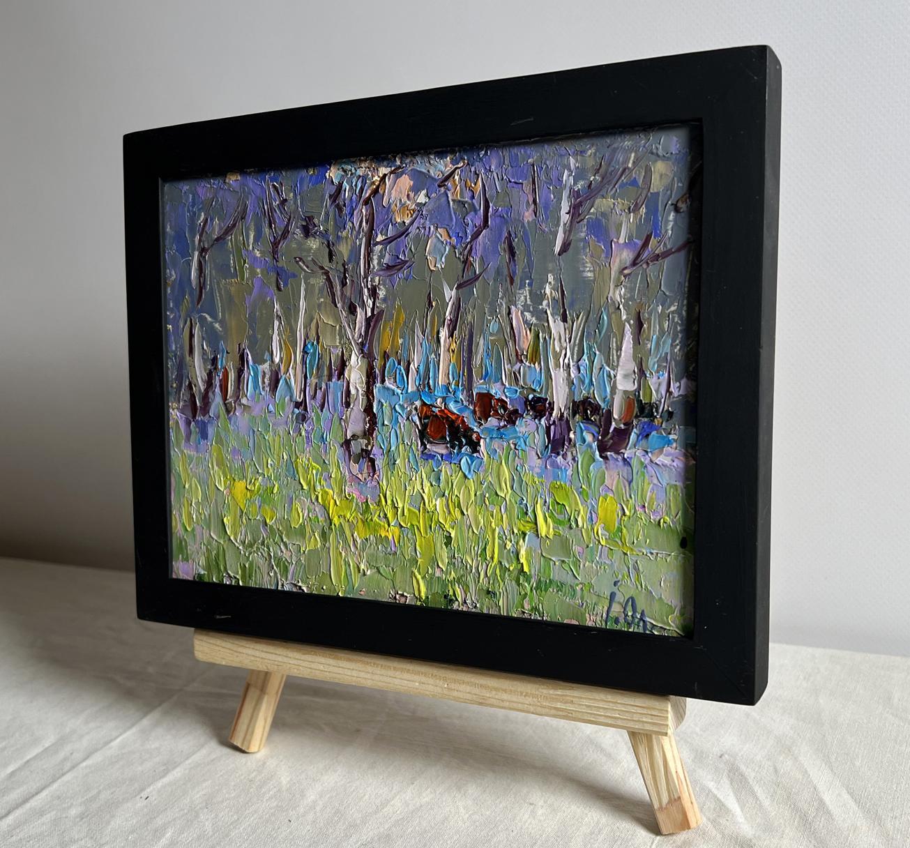 Oil painting Early spring and the meadows are in bloom by Oleksiy Ivanyuk