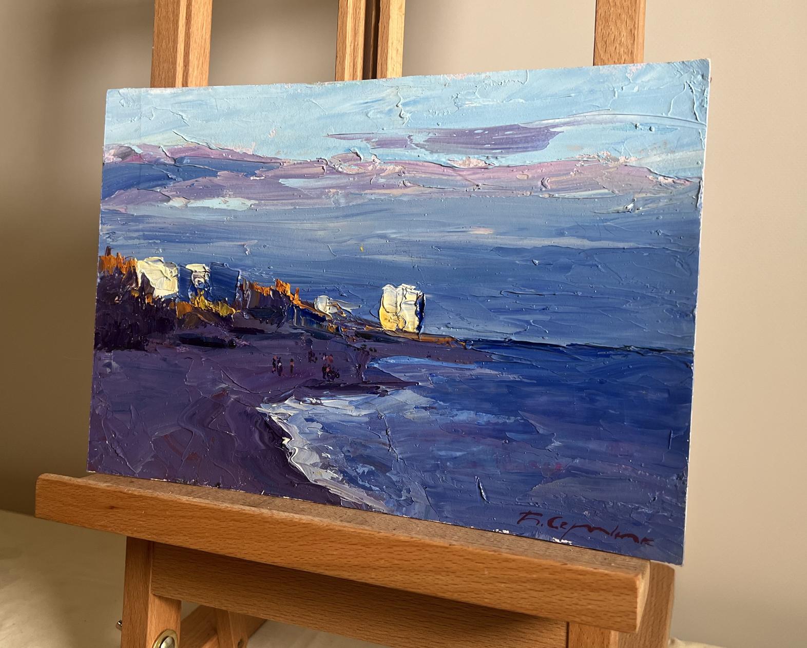 Oil painting On the sea coast by Boris Serdyuk coastal scene