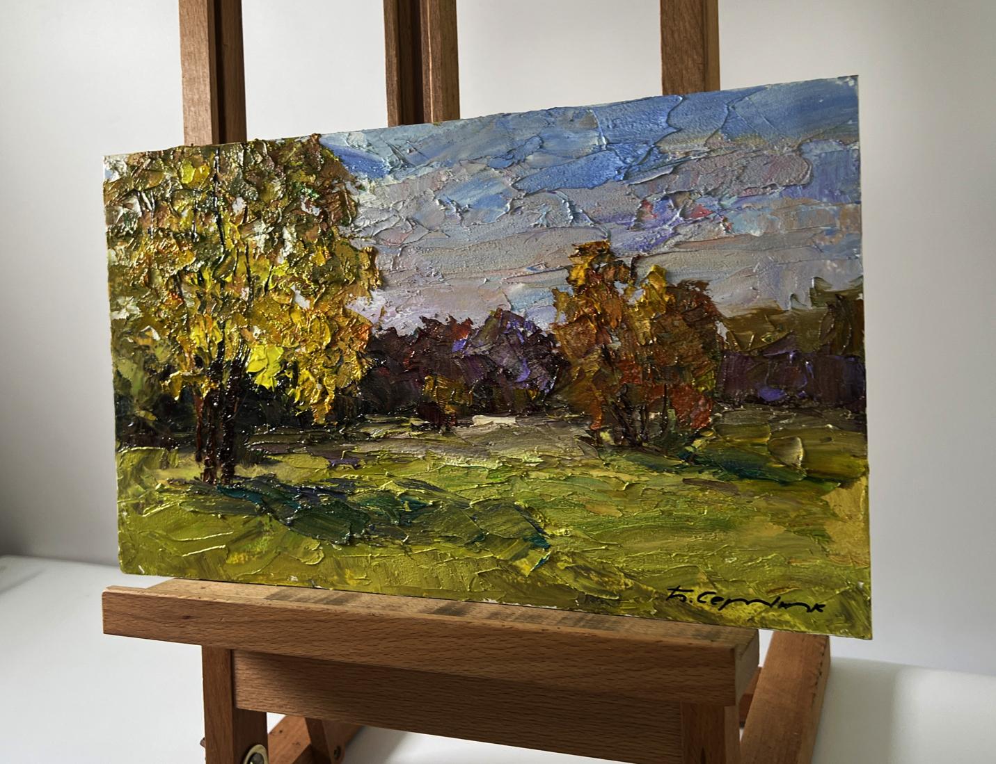 Oil painting Vibrant autumn nature by Boris Serdyuk
