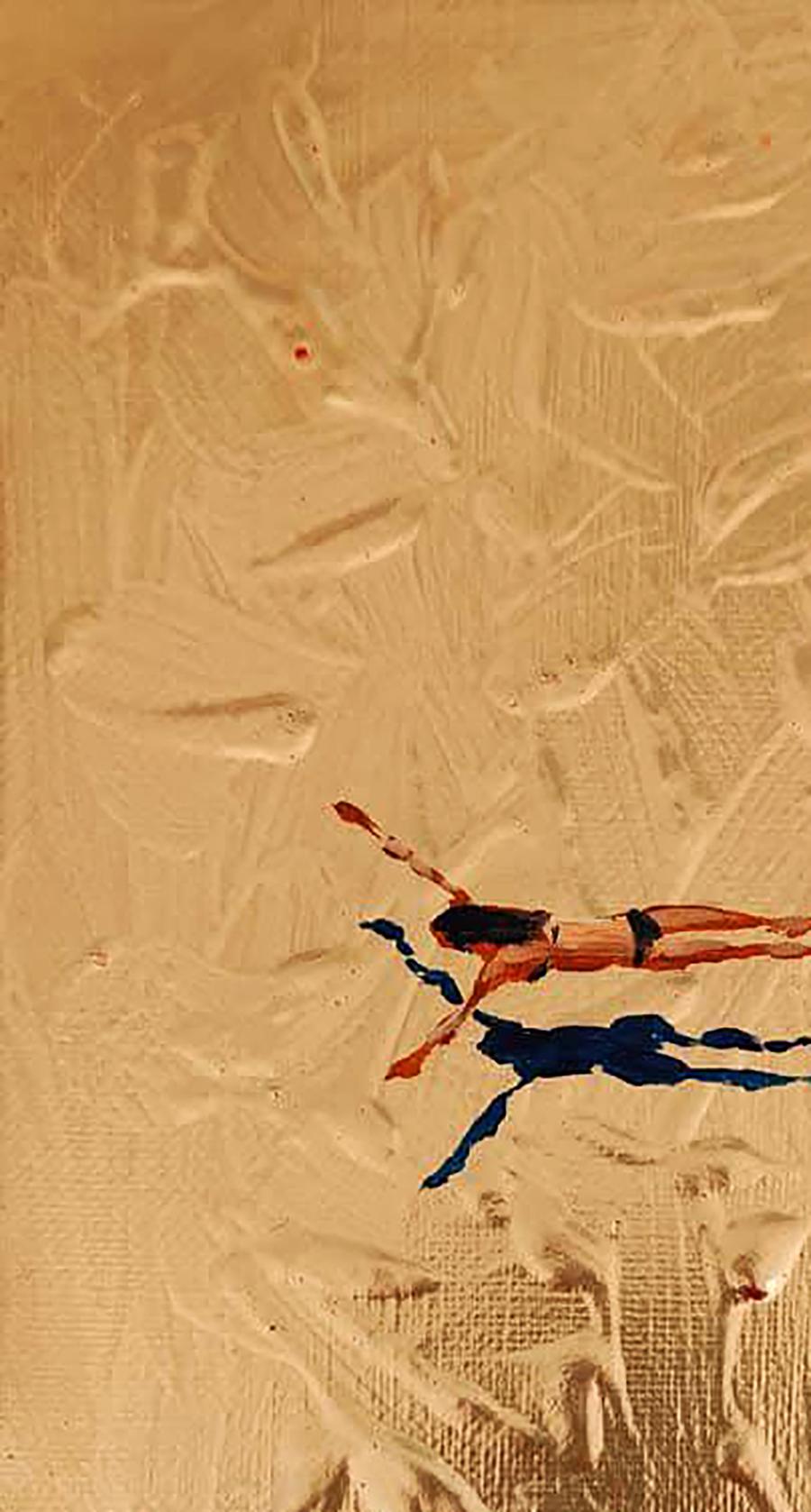 Acrylic painting Golden Pool Olena Klimenko