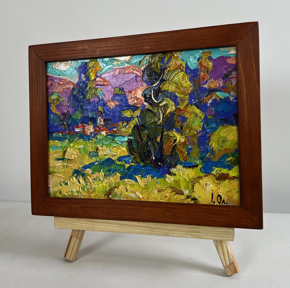 Oil painting Fresh summer morning by Oleksiy Ivanyuk in wooden frame