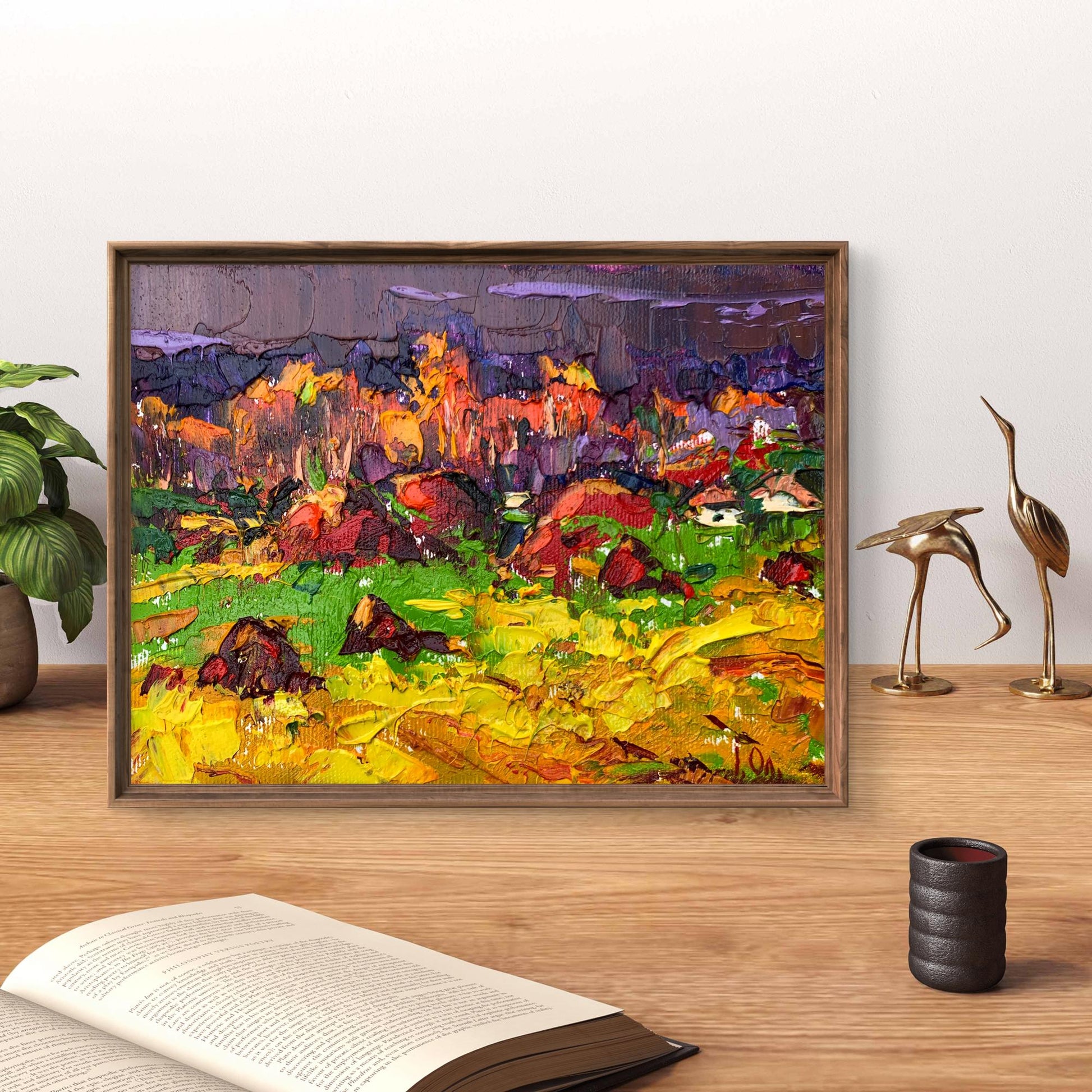 Oil painting After the Rain by Oksana Ivanyuk autumn landscape