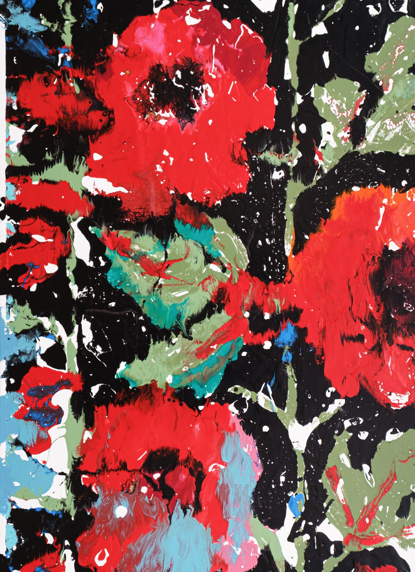 Vibrant red poppies oil painting Memory of good by Natalia Korf-Ivaniuk